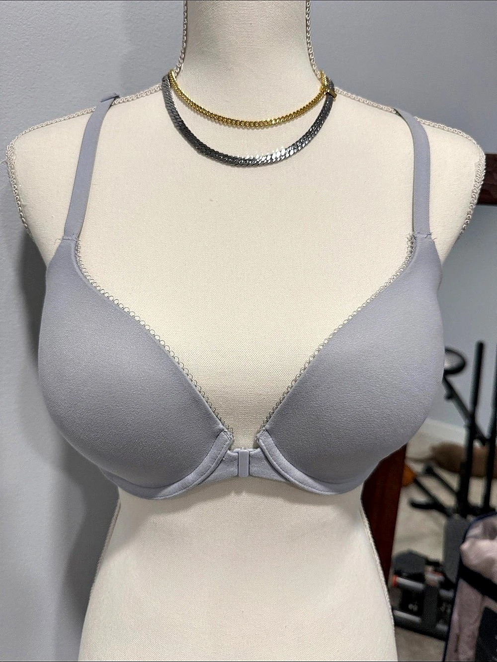 Victoria's Secret Body By Victoria Lined Demi Bra Gray blue 36D/80D